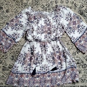 Womens off shoulder summer dress.